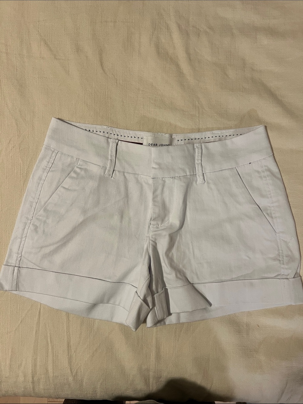 Dear John White Women's Cuffed Stretch Hampton Short